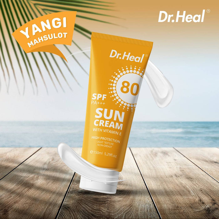 Dr.Heal SPF +80 PA+++ Sun Cream +E vitaminli Quyosh Kremi